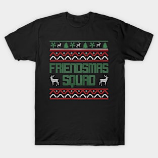 Ugly Christmas Friendsmas Squad 2023 T-Shirt